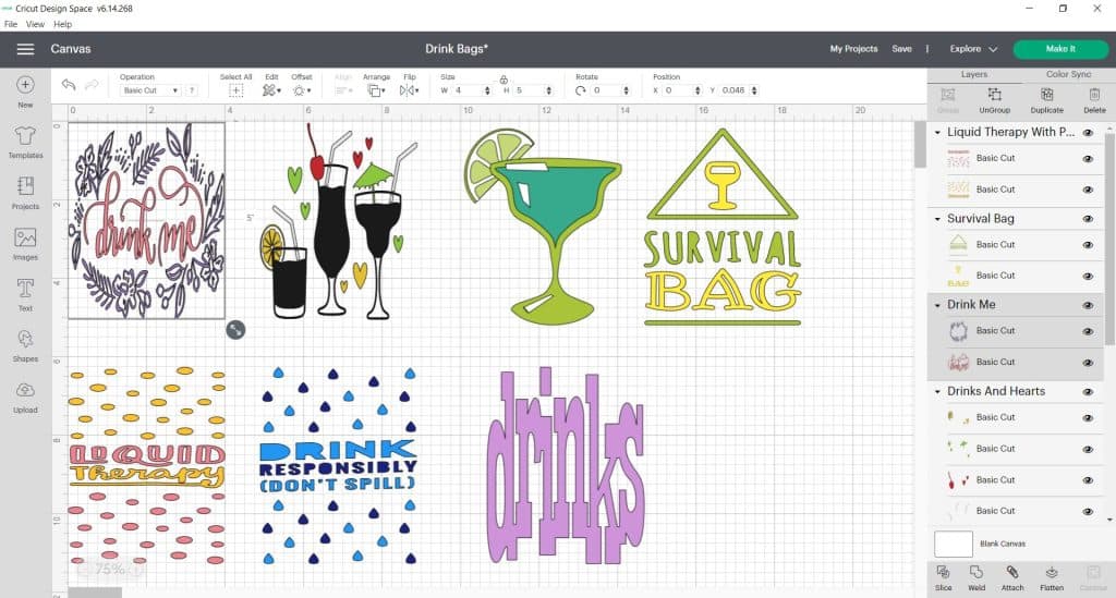 Drink Pouches SVG
