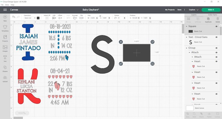 Add a rectangle space to project