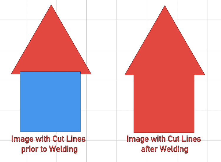 Unwelded image vs Welded Image