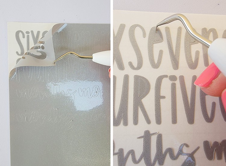 Weeding adhesive vinyl