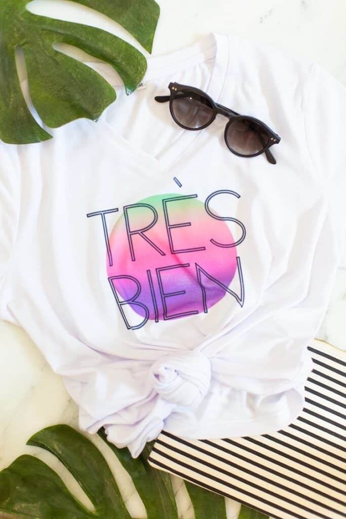 Colorful infusible ink tshirt