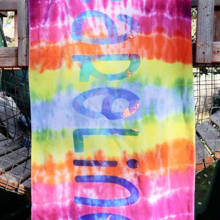 Tie Dye Cricut Maker 3 craft idea