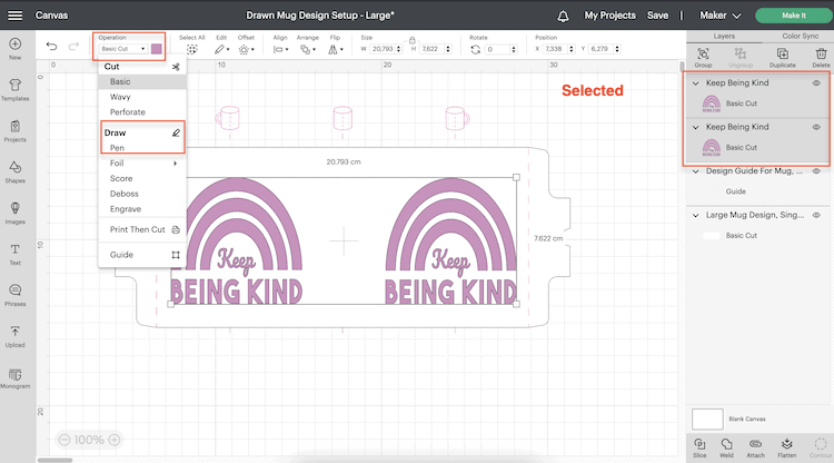 Change Operation Type in Design Space