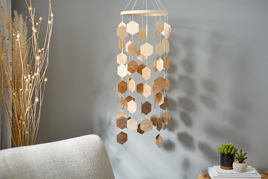 CDS Wood Veneer Hanging Mobile