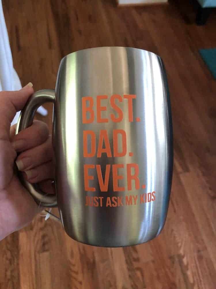 Personalized Beer Mug for Dad with Cricut