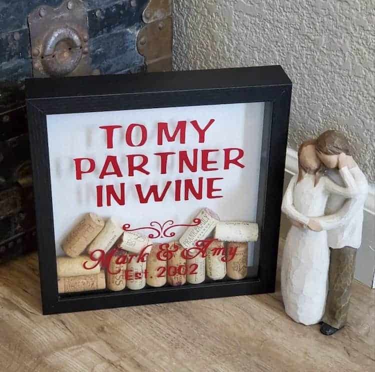 Wine Cork Shadow Box 