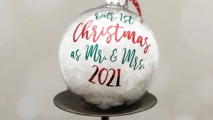 Our First Christmas As Mr and Mrs Ornament