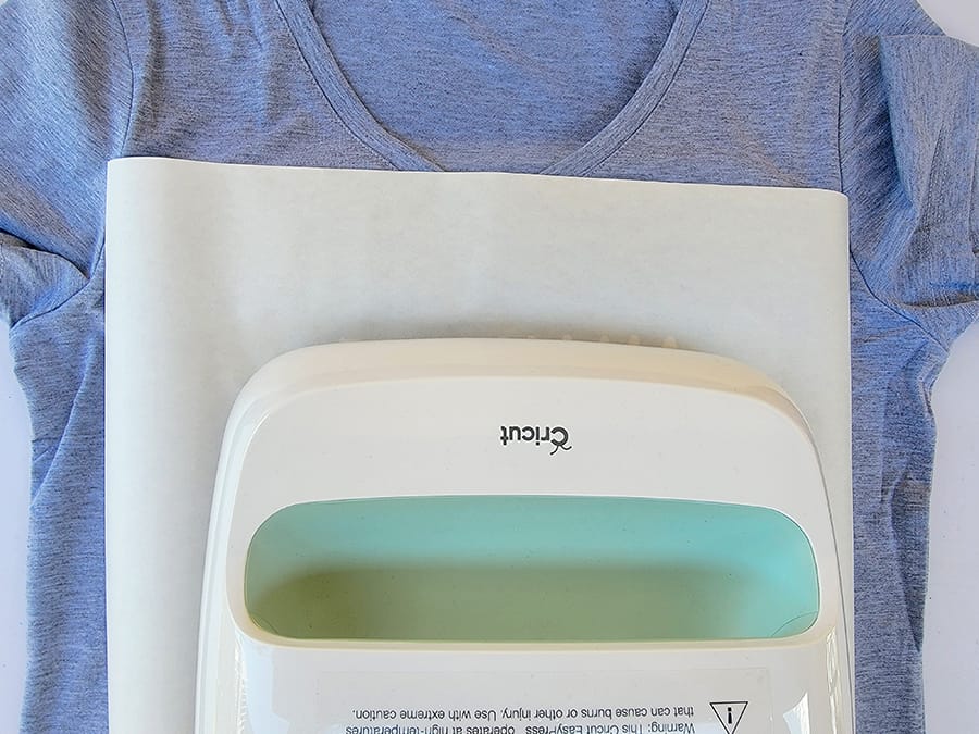 Heat pressing shirt