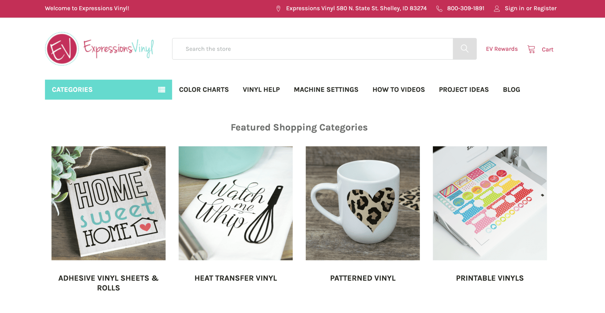 Best Cricut supplies- Expressions Vinyl Website