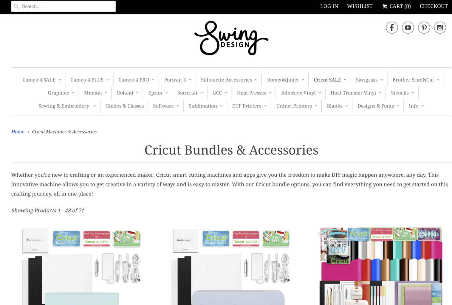 Where to buy Cricut Supplies- Swing Designs
