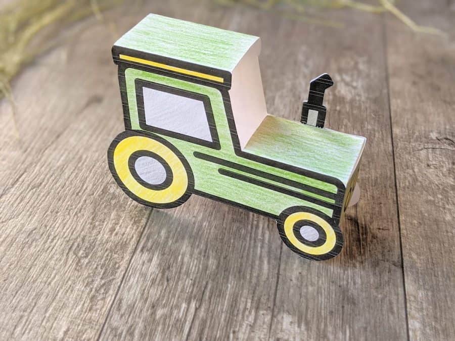 3D Tractor Craft by Raise Curious Kids