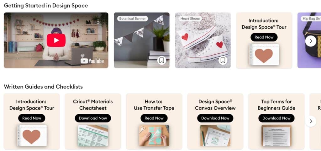 Cricut Design Space Learning Materials