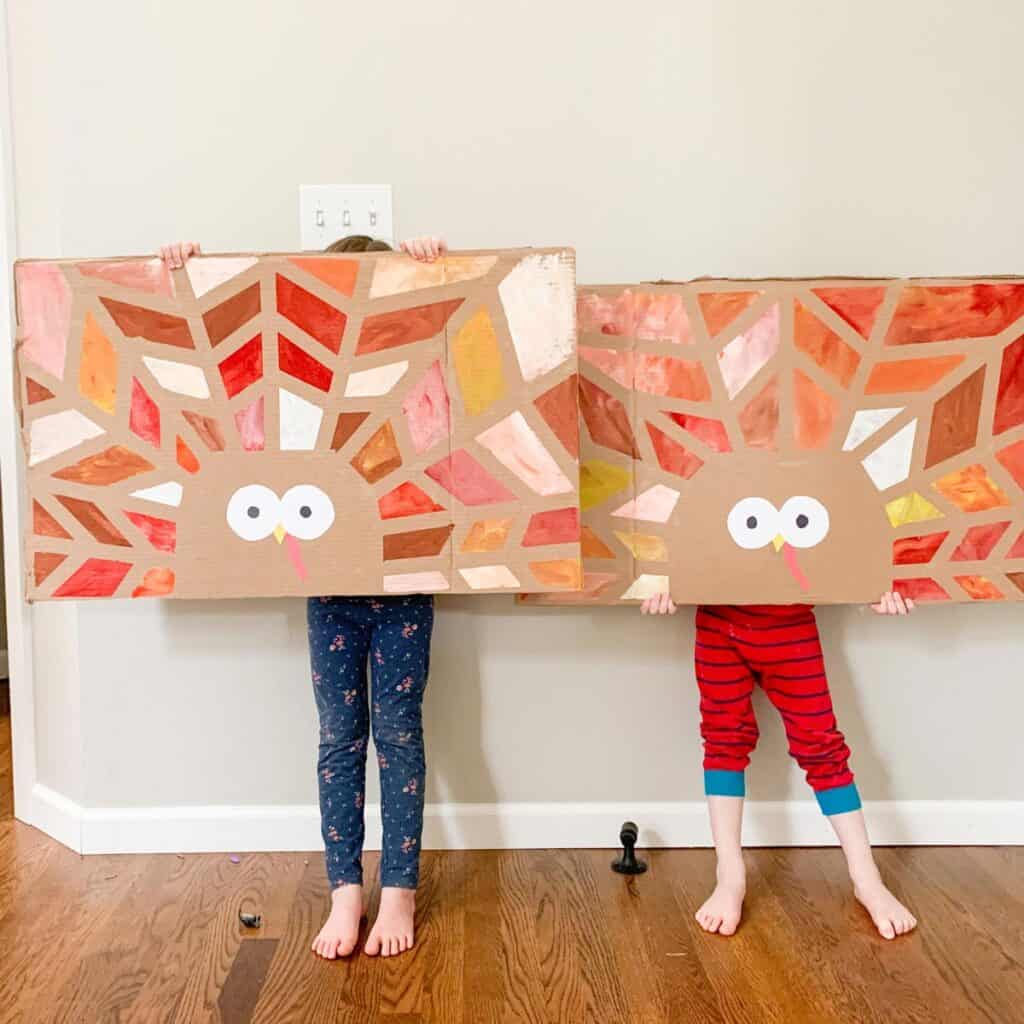 Turkey Resist Art by busy toddlers