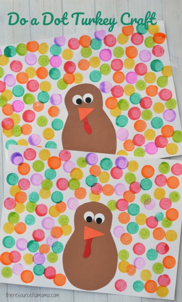 do a dot thanksgiving craft by the resourceful mama