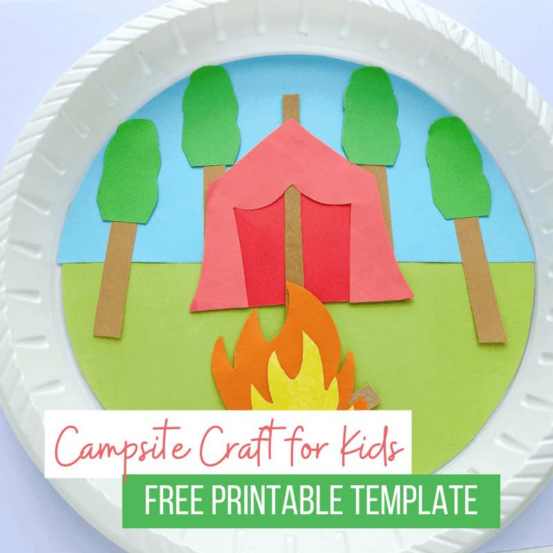Adorable Paper Plate Camping Craft by homeschoolpreschool