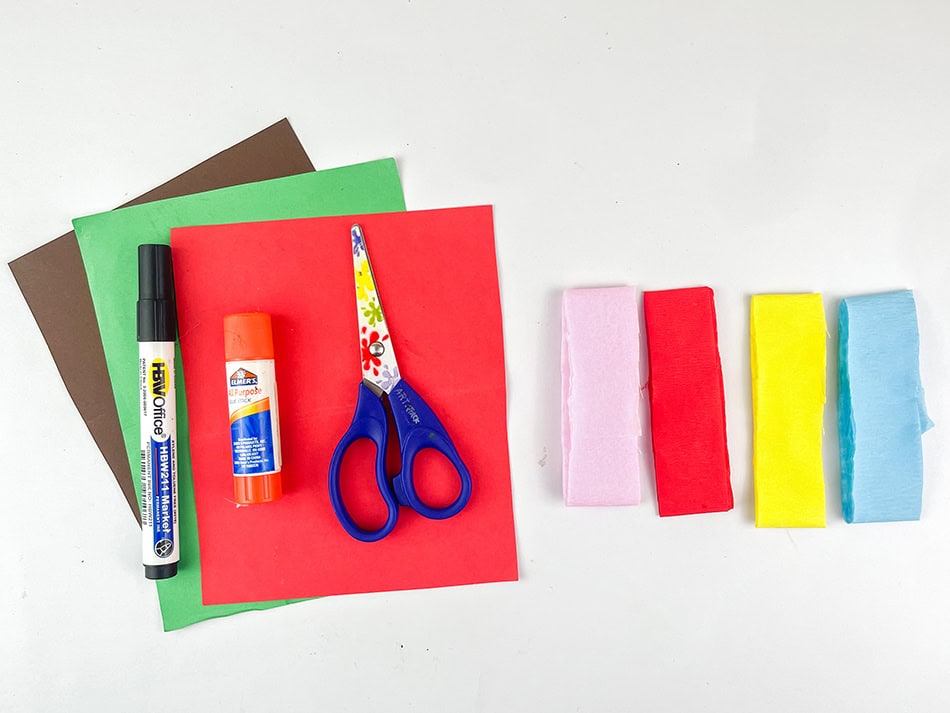 Apple Suncatcher Craft for Kids materials