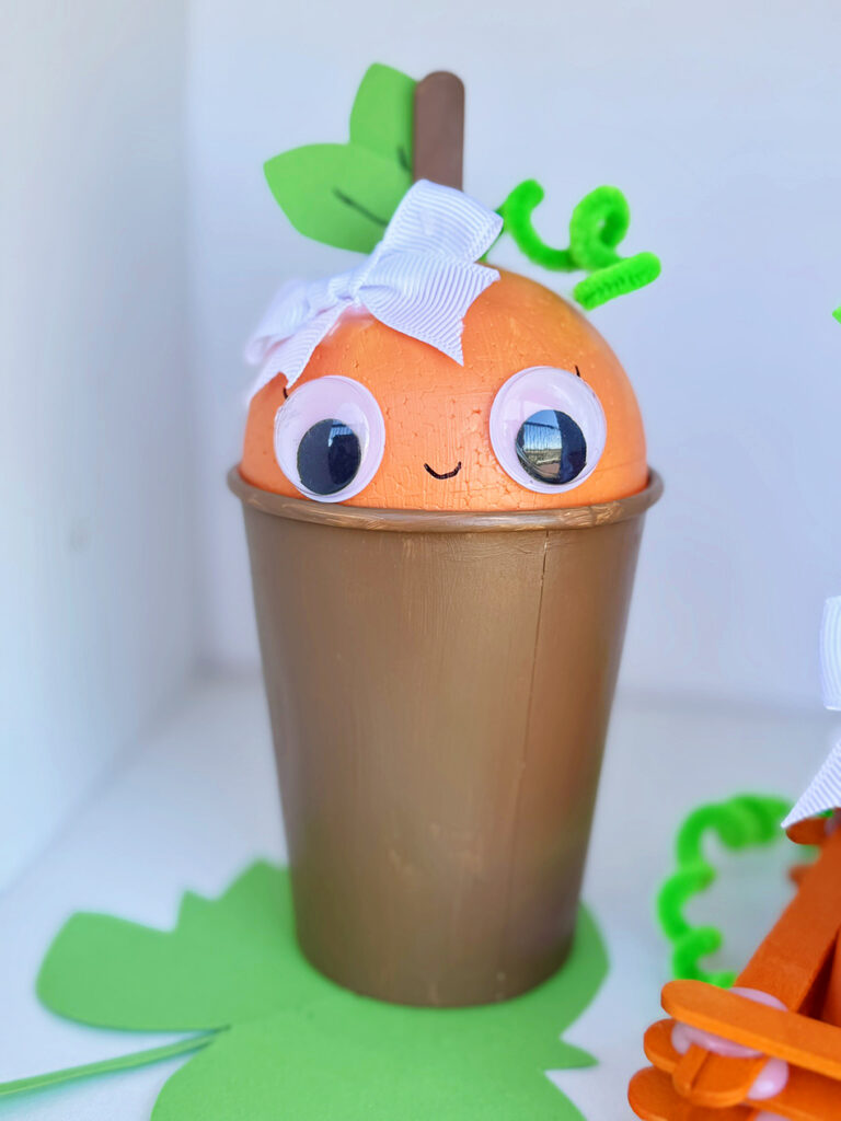 Baby Pumpkin Paper Cup Pumpkin Craft for Kids