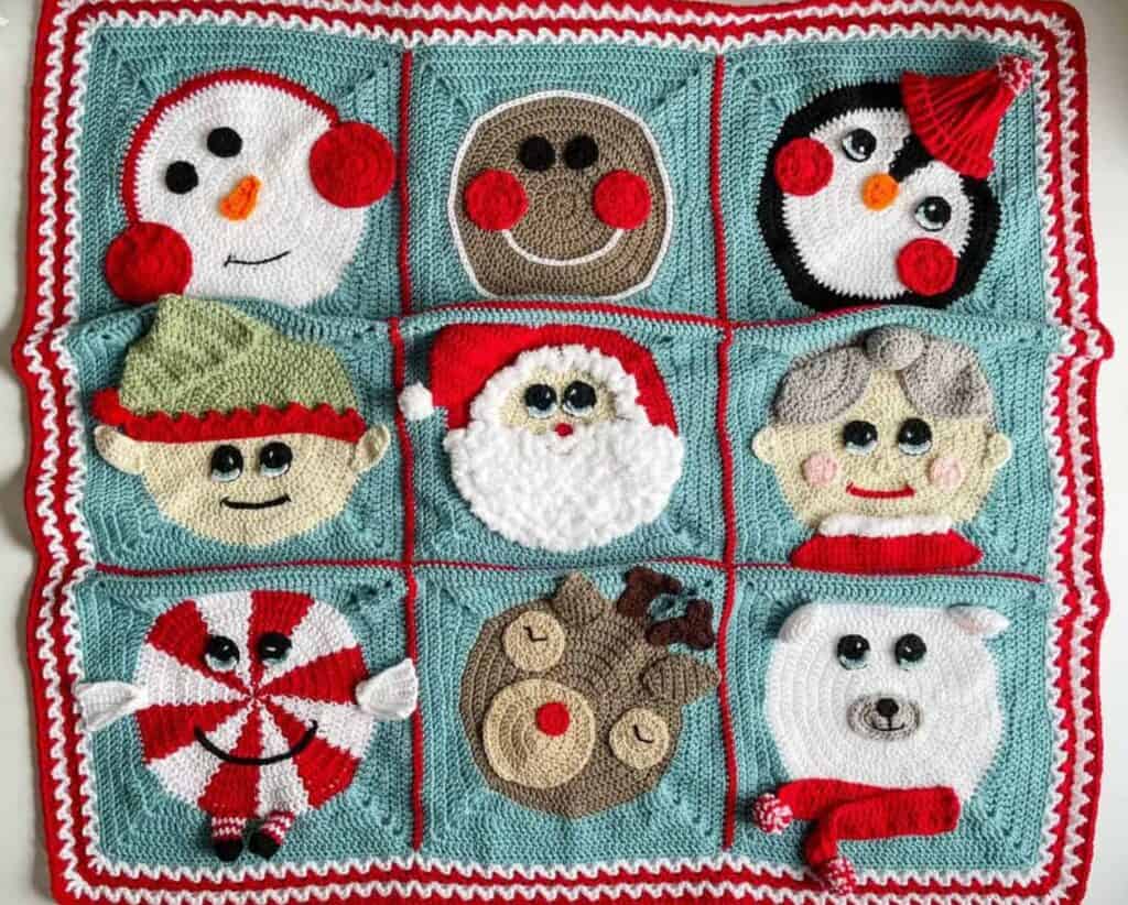 Christmas Crochet Blanket by Nanas Crafty Home