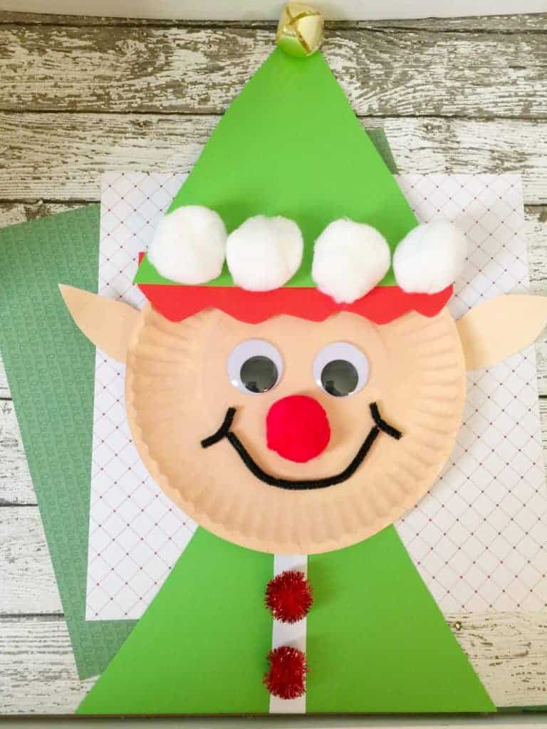 Christmas Elf Paper Plate Craft for Kids By Surviving a Teachers Salary