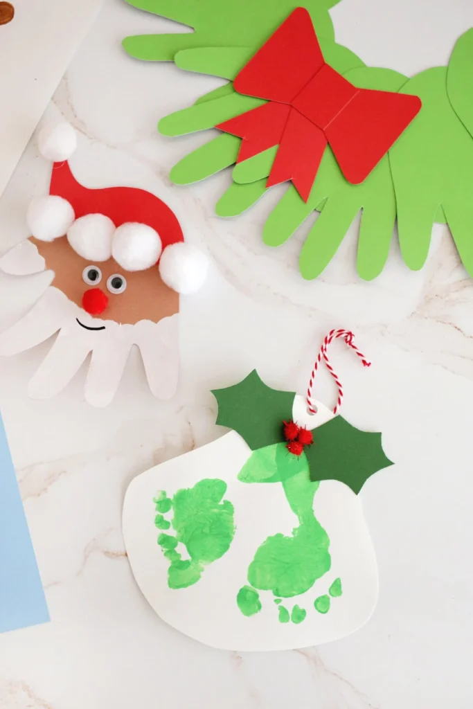 Christmas Handprint Art Ideas by child hood magic