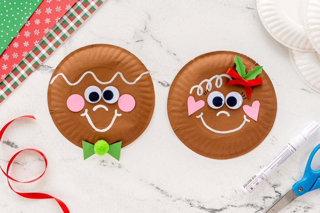 Christmas Paper Plate Gingerbread Man for Kids Made to be Momma
