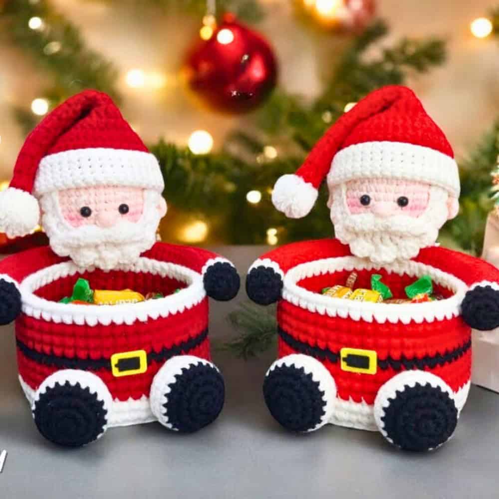 Crochet Santa Claus Basket by DIY Crafts