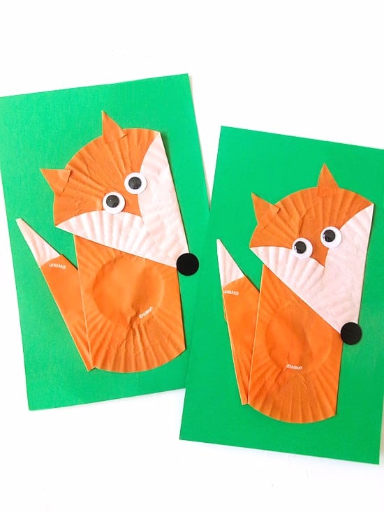 Cupcake Liner Fox Craft by ourkidthings