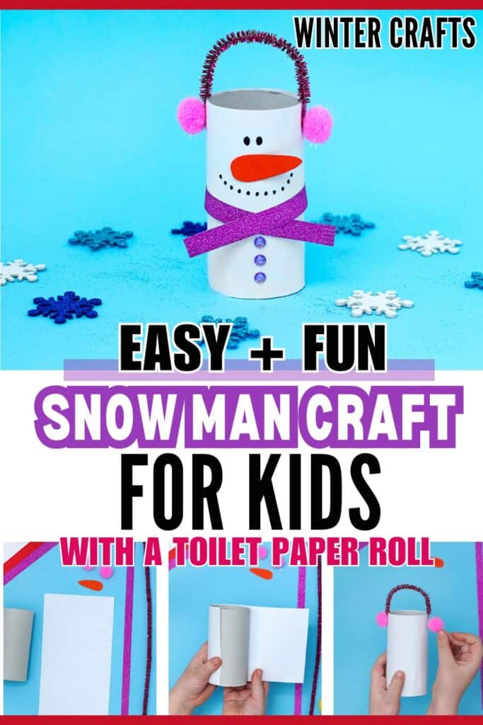 Easy DIY toilet paper roll snowman Craft for kids to make