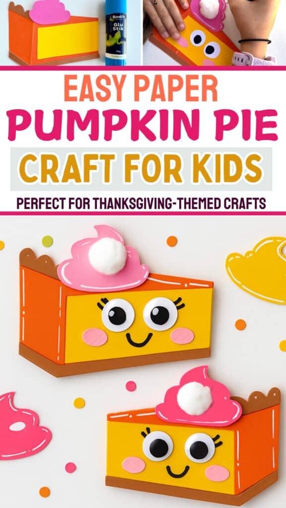 Easy Paper Pumpkin Pie Craft for Kids to Make for Thanksgiving and Fall