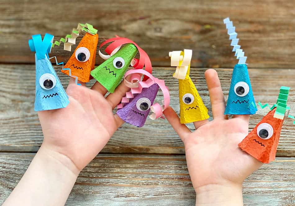 Egg Carton Monster Craft for Kids