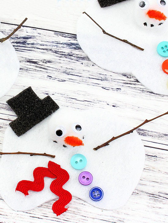 Felt Melting Snowman Craft by Our Kid Things