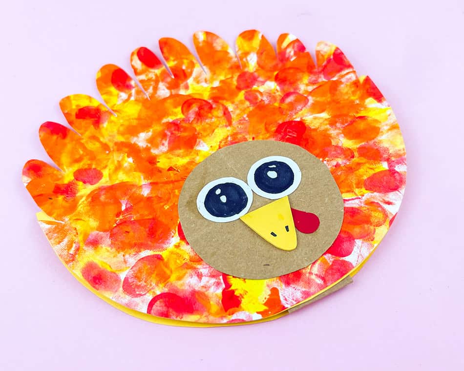 Finger Paint Turkey Thanksgiving Craft for Preschoolers