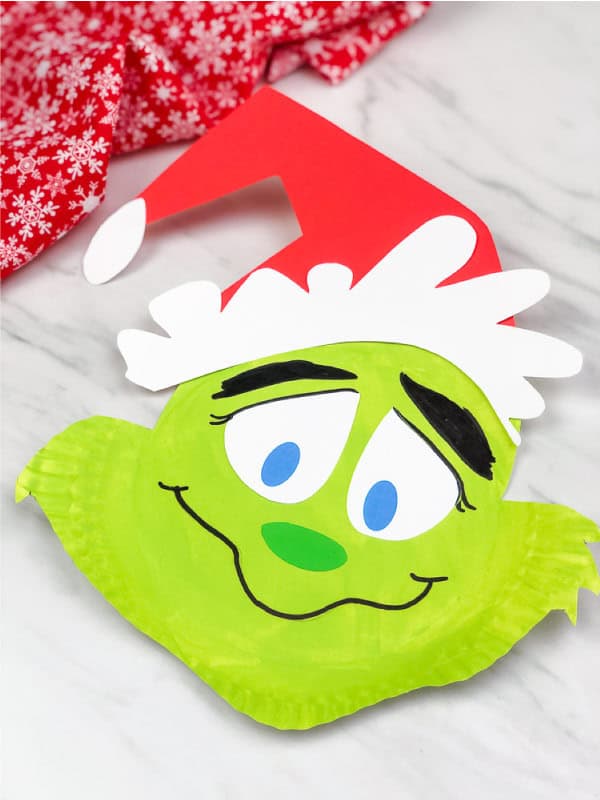 Grinch Paper Plate Craft For Kids by Simple Everyday Mom