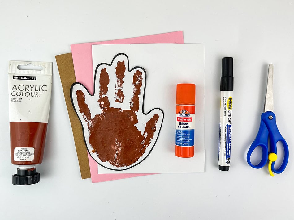 Handprint Acorn Craft for Kids Materials