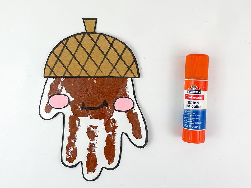 Handprint Acorn Craft for Kids Step 4