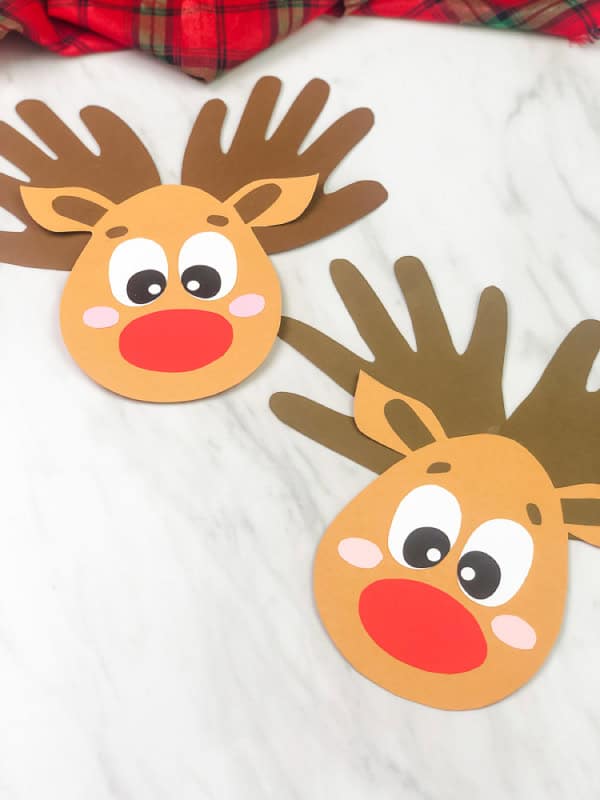 Handprint Reindeer Craft For Kids by simple everyday mom