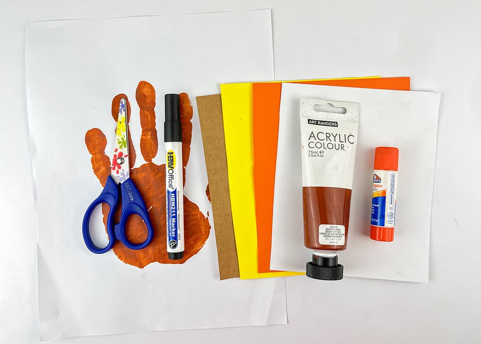 Handprint Scarecrow materials list