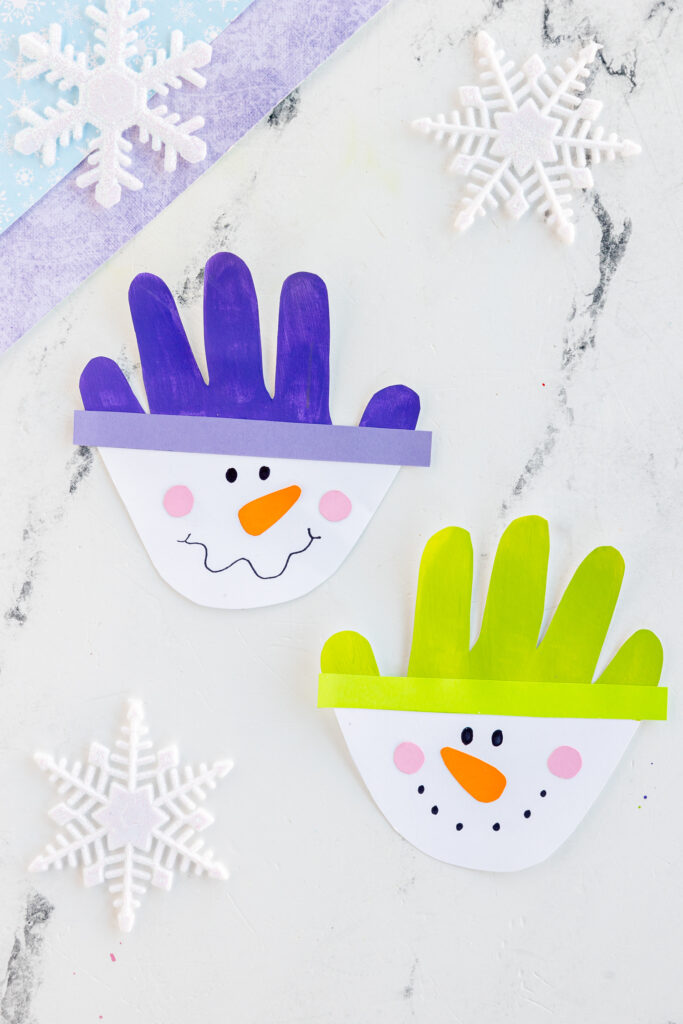 Handprint Snowman Craft by Made to be a momma