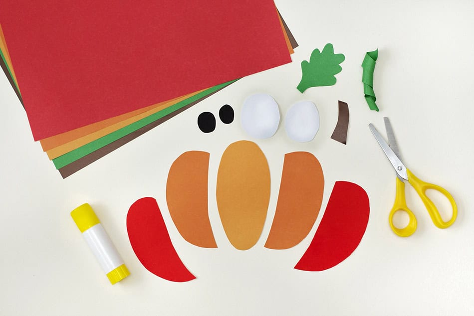 Happy Fall Pumpkin Craft for Kids Step 1