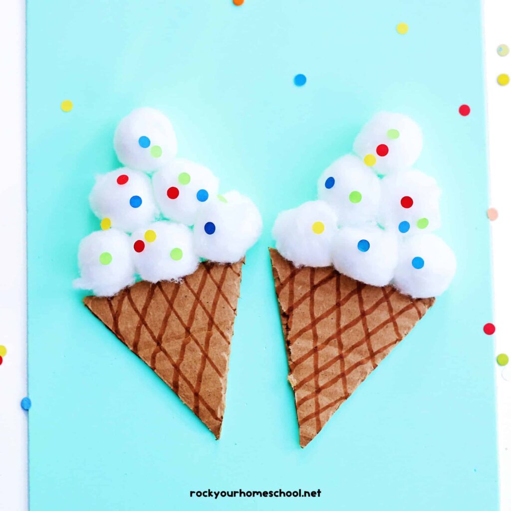 Ice Cream Cone Craft by rock your homeschool