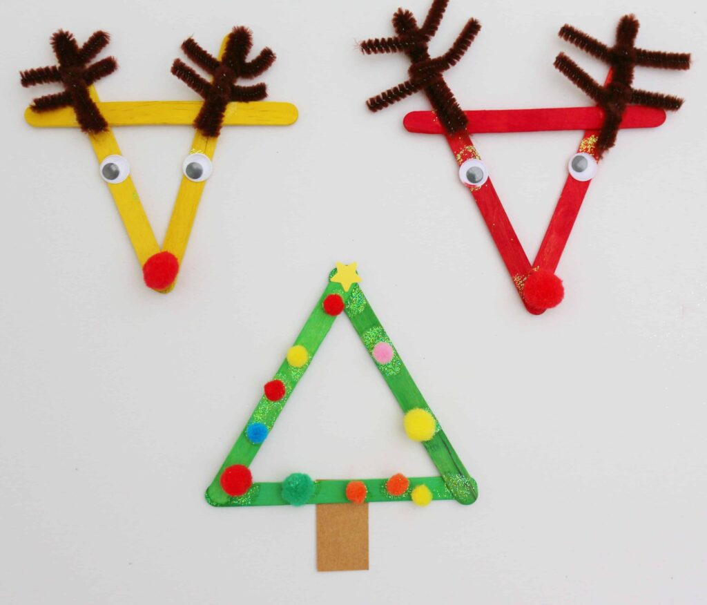 Lolly Stick Christmas Crafts by thimble and twig