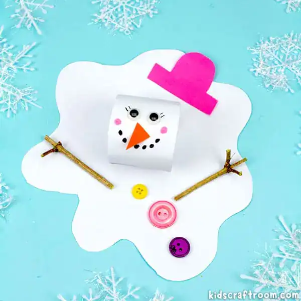 Melted Snowman Painting Craft by kids craft room