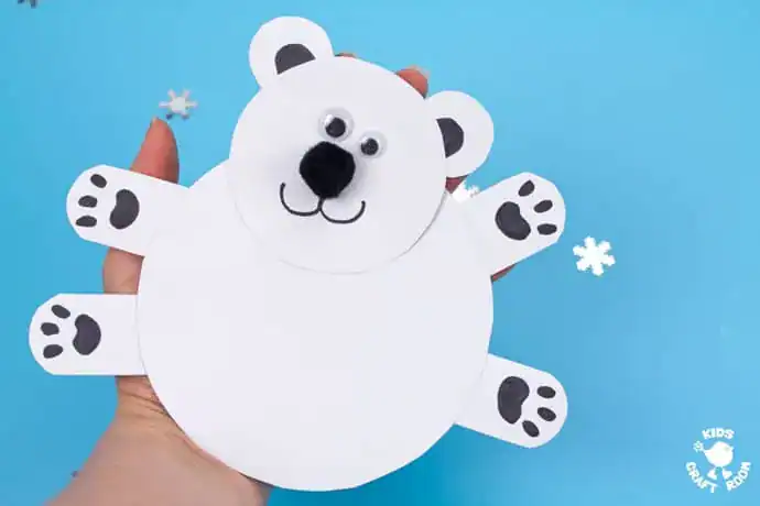Moving Polar Bear Cub Craft by kids craft room