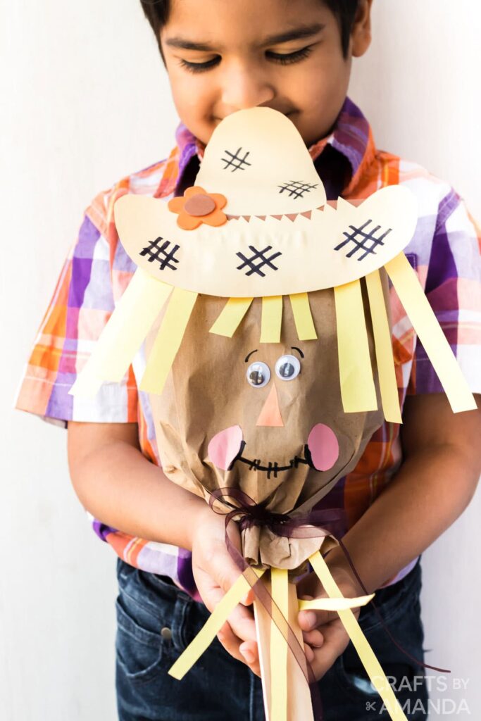 Paper Bag Scarecrow by crafts by amanda