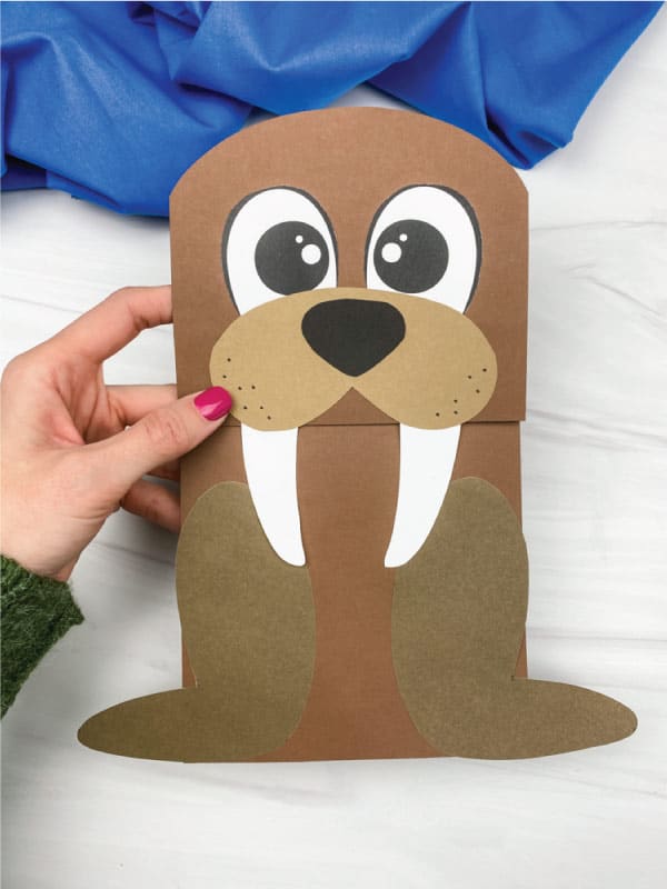 Paper Bag Walrus Craft For Kids by simple every day mom