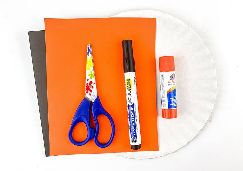 Paper Plate Fox Craft for Kids Materials