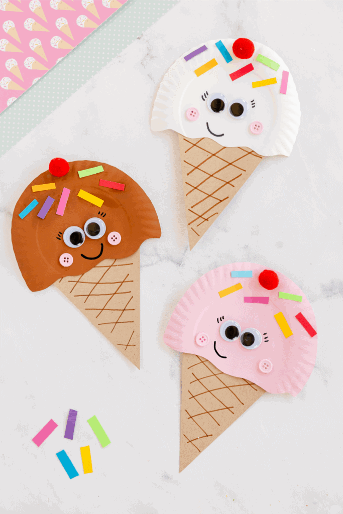 Paper Plate Ice Cream Cones by made to be a momma