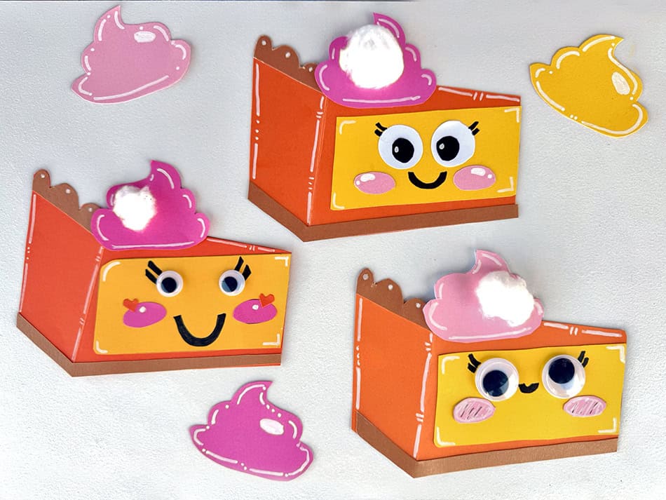 Paper Pumpkin Pie Craft for Kids Step 7