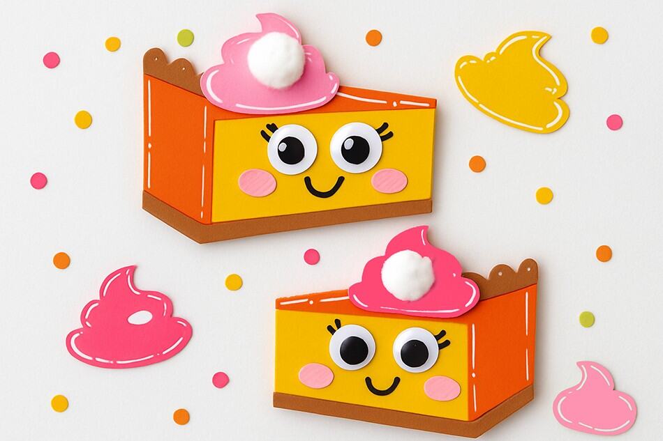 Paper Pumpkin Pie Slice Craft for Kids to Make