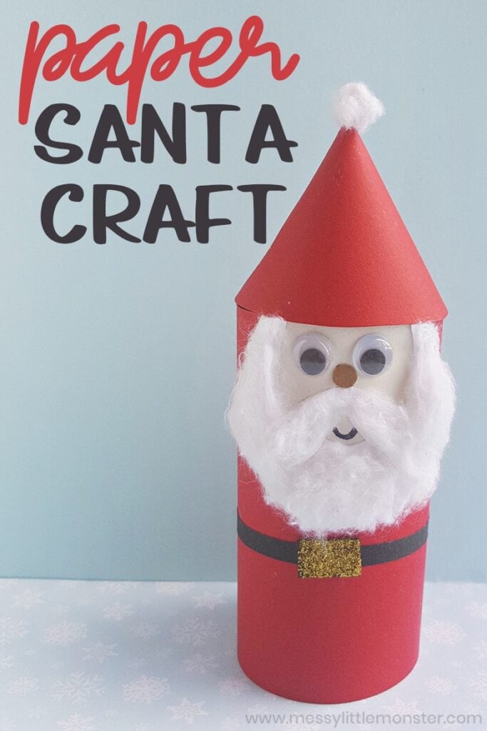 Paper Tube Santa Craft by messy little monster